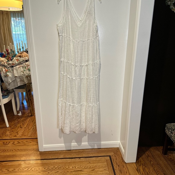 Johnny was Etheral white dress eyelet and silk and cotton and slip - Picture 12 of 16